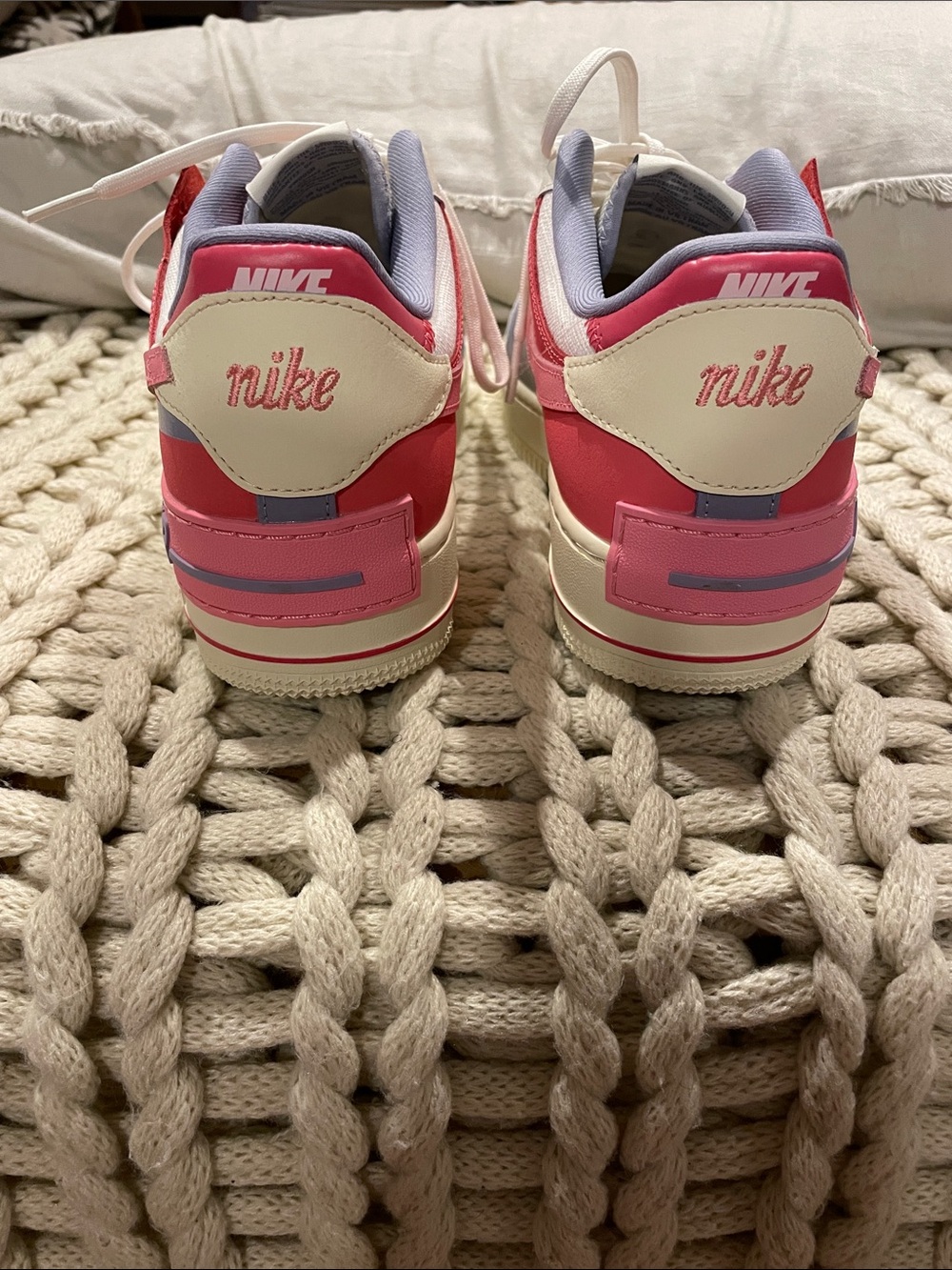 Nike Women's Air Force 1 Shadow Sneakers in pink, cream, lavender size 10 NIB - Picture 3 of 8